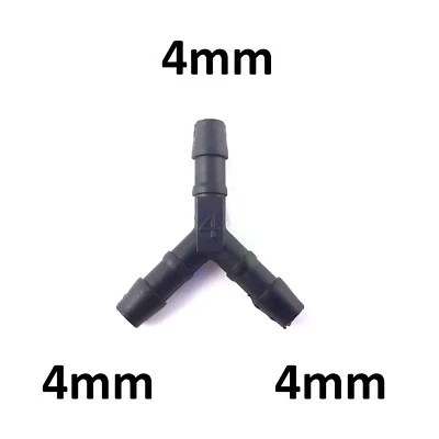EASYPARTS4U Schlauchverbinder Y-Form 4 mm Kunststoff Verbindungsstück Schlauch