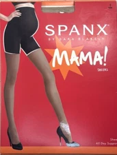 SPANX Nude Mama Mid-Thigh Shaping Sheer Sheer Hose 20 DENIER Women's Size C