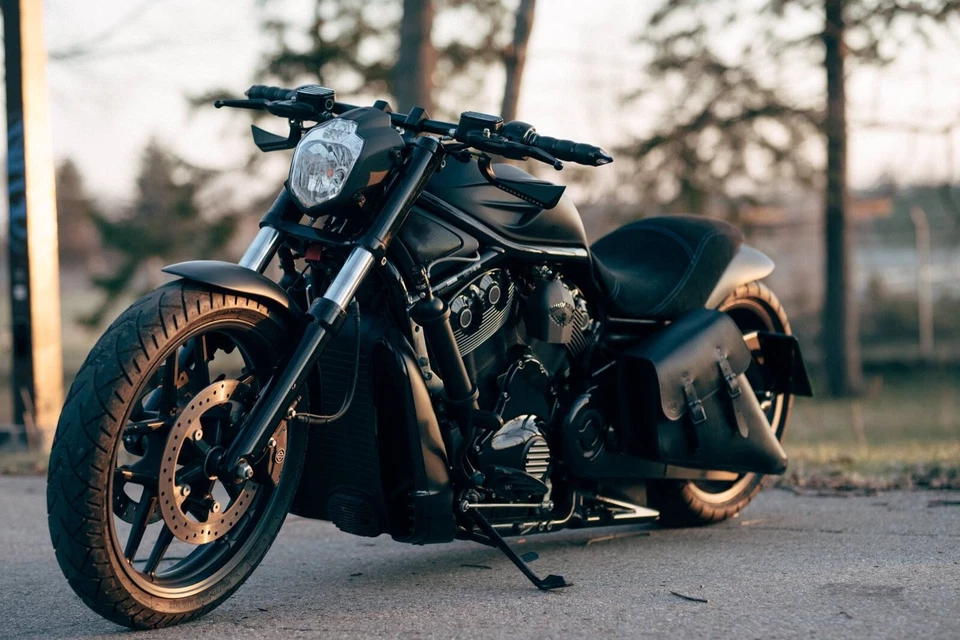 Harley V-ROD левой стороне черный соло сумка седельная сумка - VRL01 BAD&G CustomS - Изображение 4 из 4