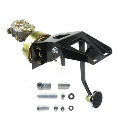 53-56 Ford Truck FW 7 Single Brake Pedal kit Drum/Drum3in Chr Pad