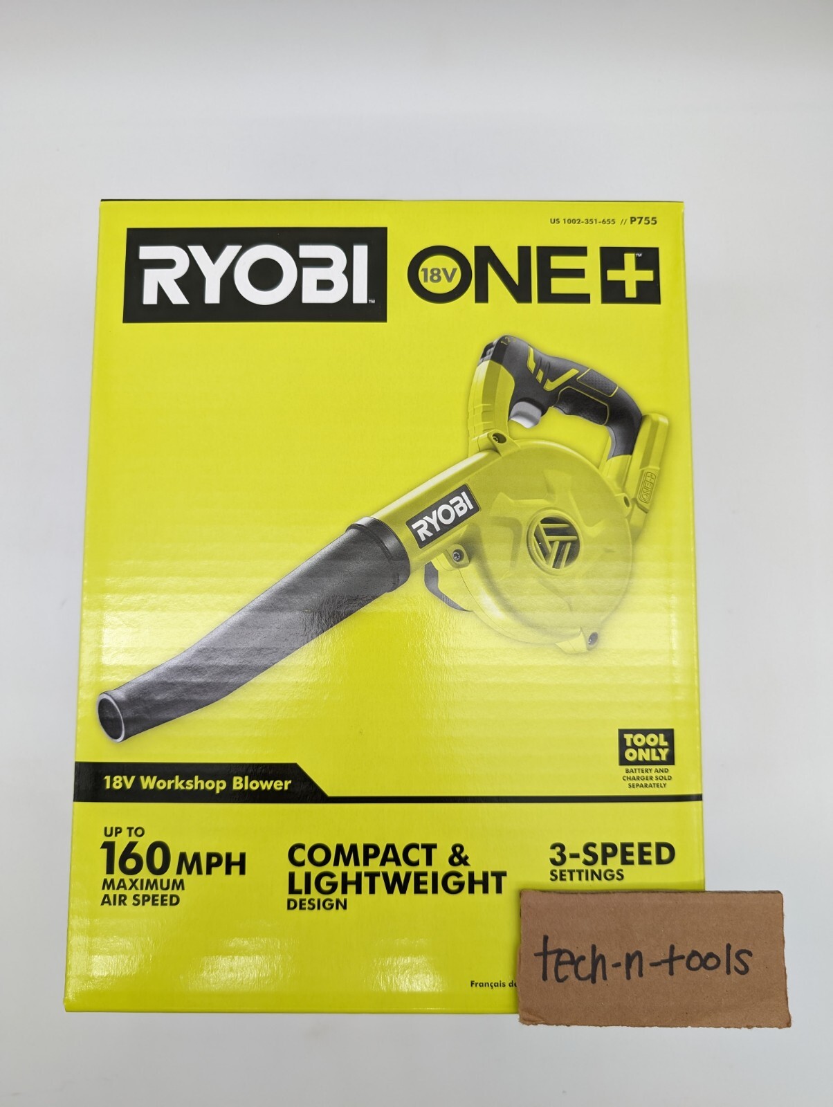 RYOBI ONE+ 18V Workshop Blower P755 (TOOL ONLY) 100 CFM | 160 MPH ...