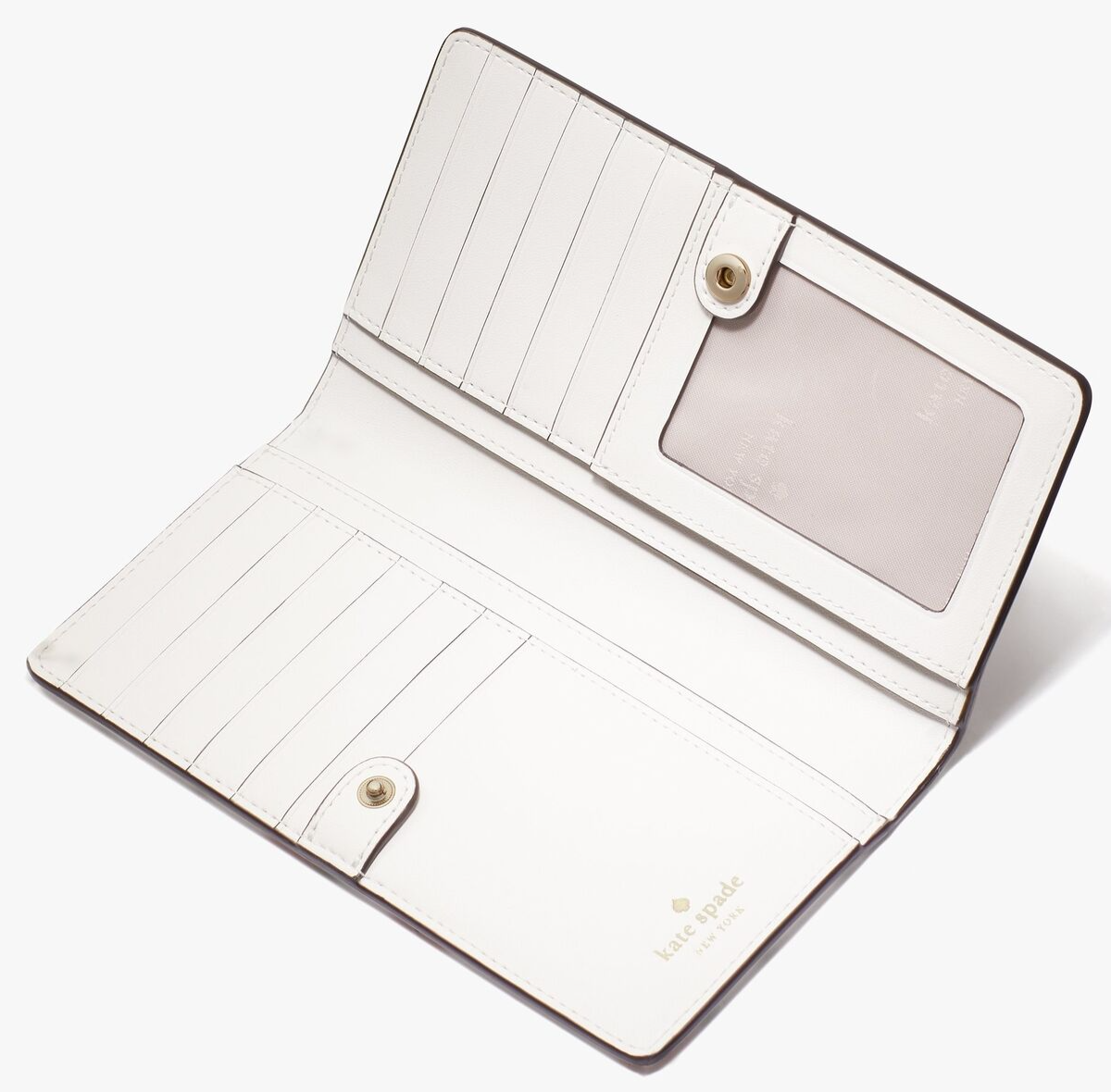 Kate Spade Dana Large Slim Bifold Wallet White Saffiano  display picture 1