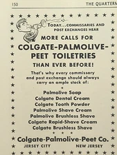 Colgate-Palmolive-Peet Co. In Commissaries And PX's Bugler Vintage Print Ad 1943