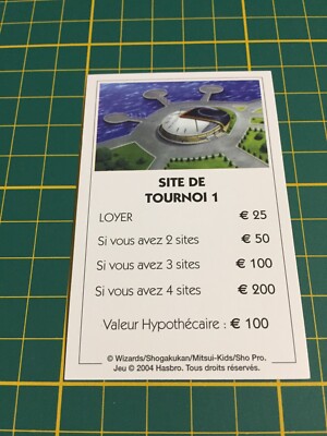 Hasbro Parker A64 Monopoly Duel Masters 1 Stück Ersatzteil Turnier Site Karte
