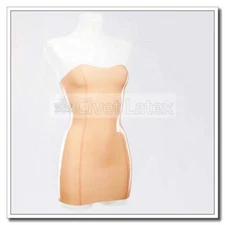 Latex Dress Off Shoulder Bodycon Transparent Sexy Slimming Customize 0.4mm D216