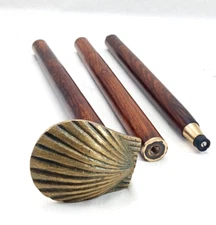 Wooden Walking Cane - Sea Shell Handmade Handle Walking Stick For Men Women