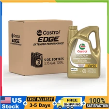 Castrol EDGE 5W-30 Extended Performance Full Synthetic Motor Oil 5Qt x 3