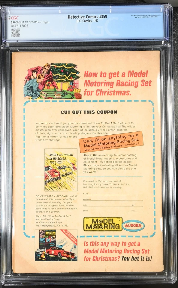 Detective Comics #359 Infantino Cover/Art CGC 2.0 Cream-OW 1st Batgirl - Image 2 of 3