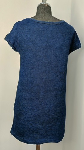 45RPM forty five RPM studio by R 1 Japan solid plain indigo blue ladies tshirt - Picture 5 of 10