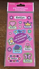 Stravina Personalized Stickers, 10 sheets, 150 stickers, 15 Designs, Kaitlyn