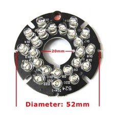 10X 24LEDs 5mm Infrared 90Degrees Bulbs Board 24IR Illuminator For CCTV Camera