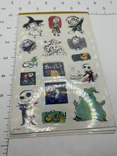 Nightmare Before Christmas Jack Skellington Oogey Boogey sticker sheet 3 