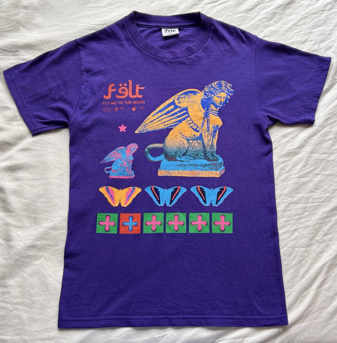 FELT Graphic T-Shirt Men's S For Every Living Thing Purple “Fly Me