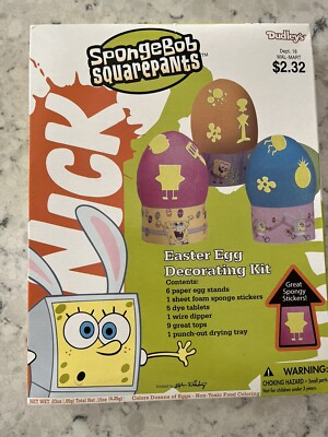 SpongeBob Squarepants Easter Egg Decorating Kit RARE SEALED Nickelodeon 2006