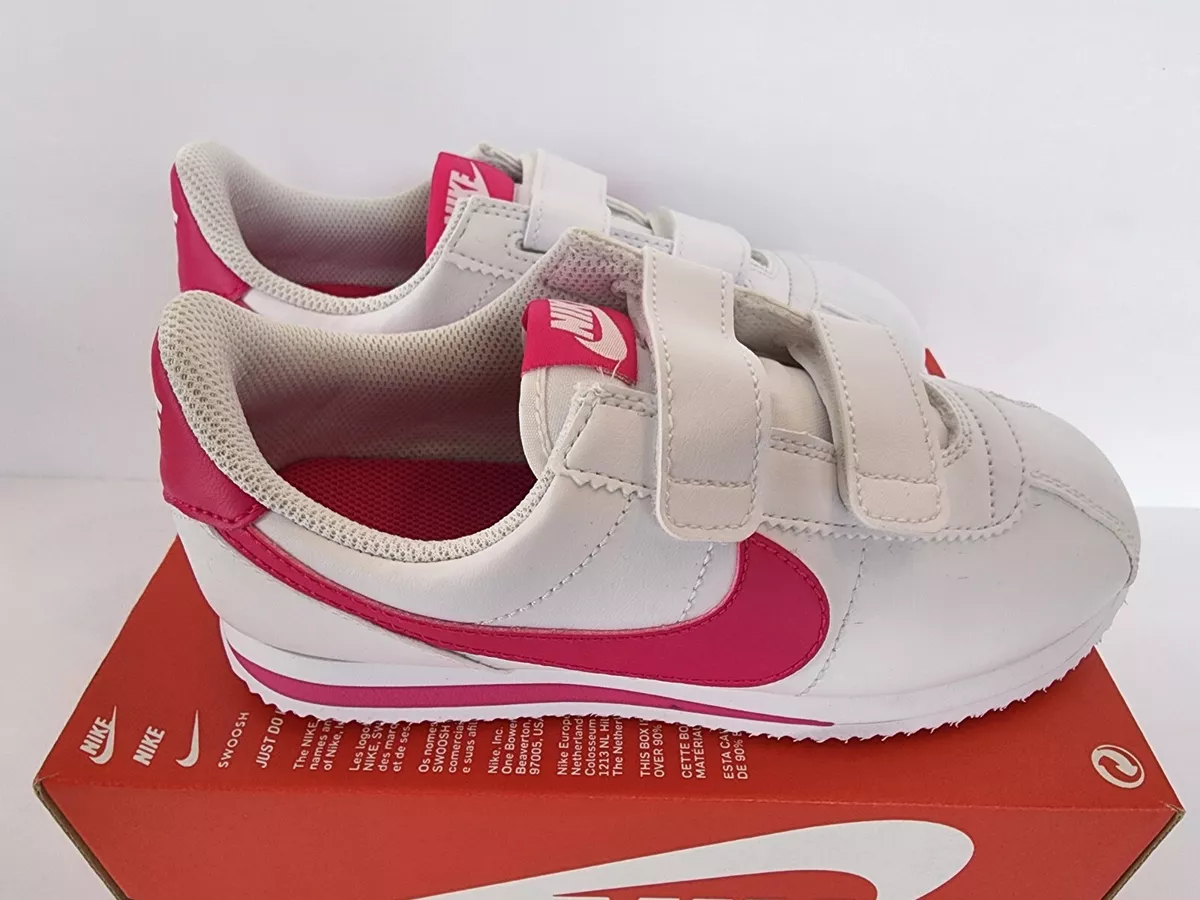 nike cortez pink and white