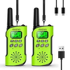AWANFI Walkie Talkies for Kids Rechargeable, Long Range Walkie-Talkie Battery