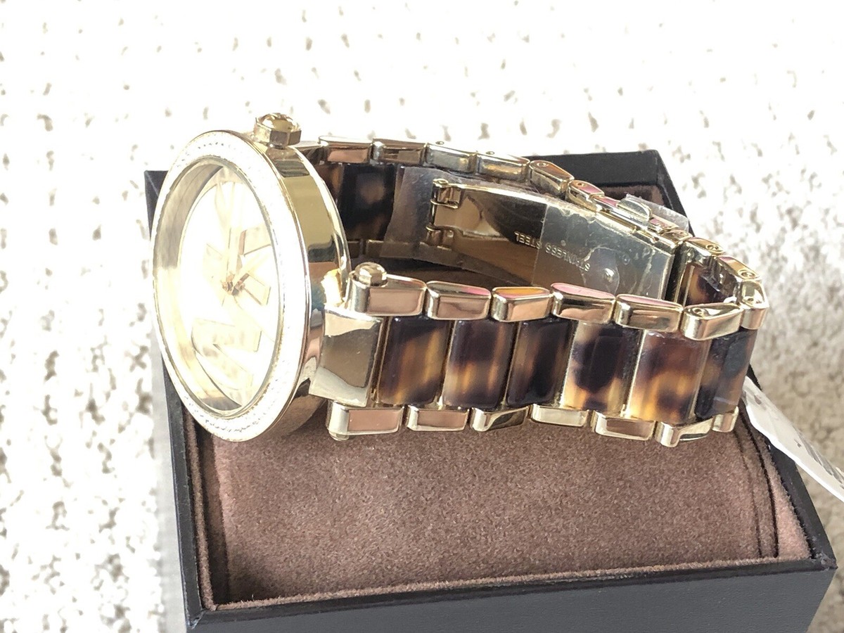 ON SALE New Michael Kors Parker Gold Tortoise Mk6109 Watch | eBay