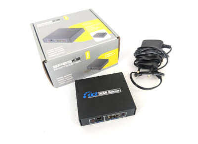 SpeaKa Professional 2 Port HDMI-Splitter 1x2 Video Verteiler 3D 1920x1080 Pixel