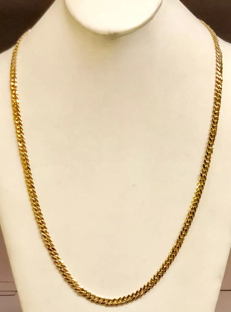 14KT Solid Yellow Gold Miami Cuban Curb Link 30