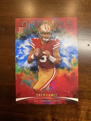 Trey Lance 2021 Panini Origins Football Blue Parallel 69/99 Rookie Card 