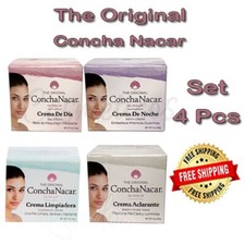 CONCHA NACAR CREAM, 1 DAY, 1 NIGHT, 1 BRIGHTENING, 1 CLEANER Set 4Pcs  56gr