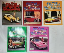 Set of 5 Annual Issues of HOT ROD SHOW WORLD - 1980's Hot Rods & Sexy Women