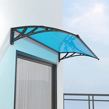 Window Door Awning Canopy Rain Cover Polycarbonate Blue Panel 40"x40"