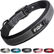Heavy Duty Dog Collar Ultra Comfortable Soft Neoprene Padded Adjustable Refle...