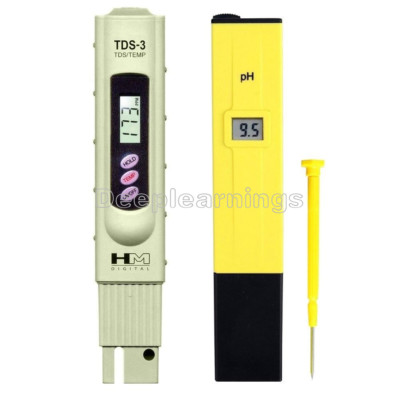 TDS Tester + Digital Ph Meter Aquarium Pool Hydrokultur Wasser Monitor 0-9999 PPM