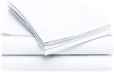 White Solid Queen Size Sleeper Sofa Bed Sheet Set - Luxury 100 Egyptian Cott...
