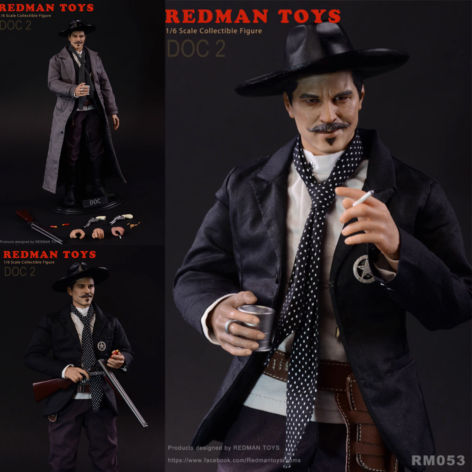 The Tombstone Town Mayor Wyatt Earp  1/6 Scale Action Figure In Stock
