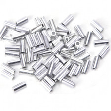GHIERETTE ALLUMINIO TONDE 100 pz 1,00 X 7 mm TUBINI pesca palamito coffa surf