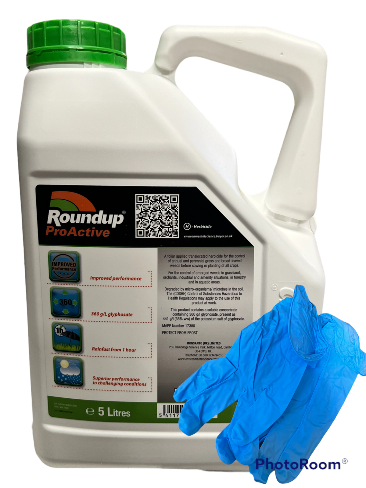 1 X 5L ROUNDUP PROACTIVE/Biactive 360 STRONG PROFESSIONAL GLYPHOSATE ...