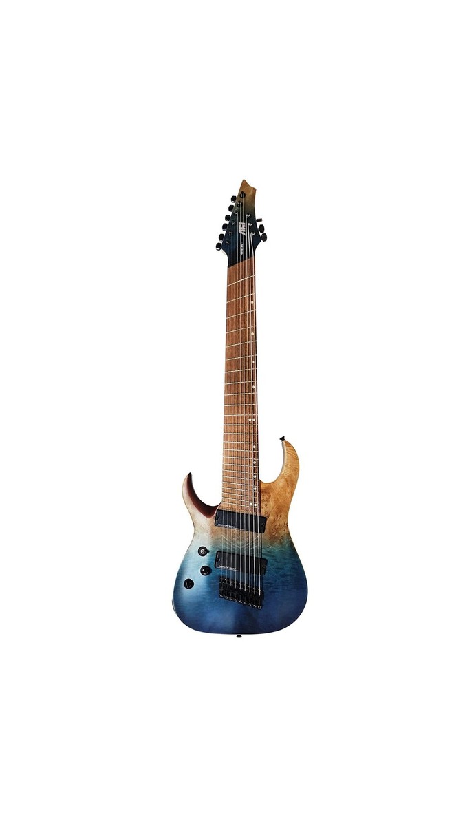 IYV 9 String Solid-Body Electric Guitar, Left, Blue Gradient