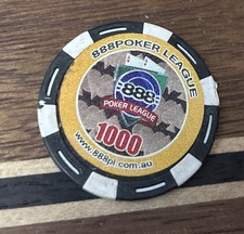 888 Poker League $1000 Casino Poker Gaming Chip