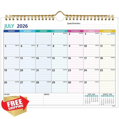 BowCuk 2 Year Wall Calendar 2026-2028