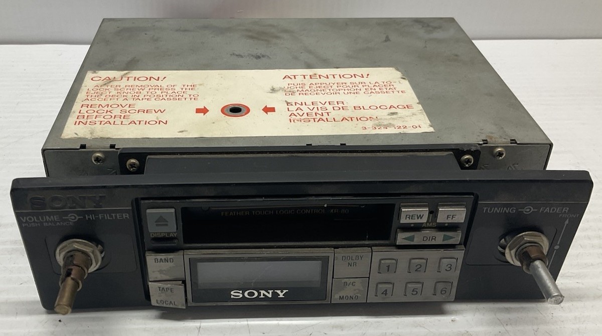 Rare 1985 Vintage Car Radio Stereo Cassette Player SONY XR-80