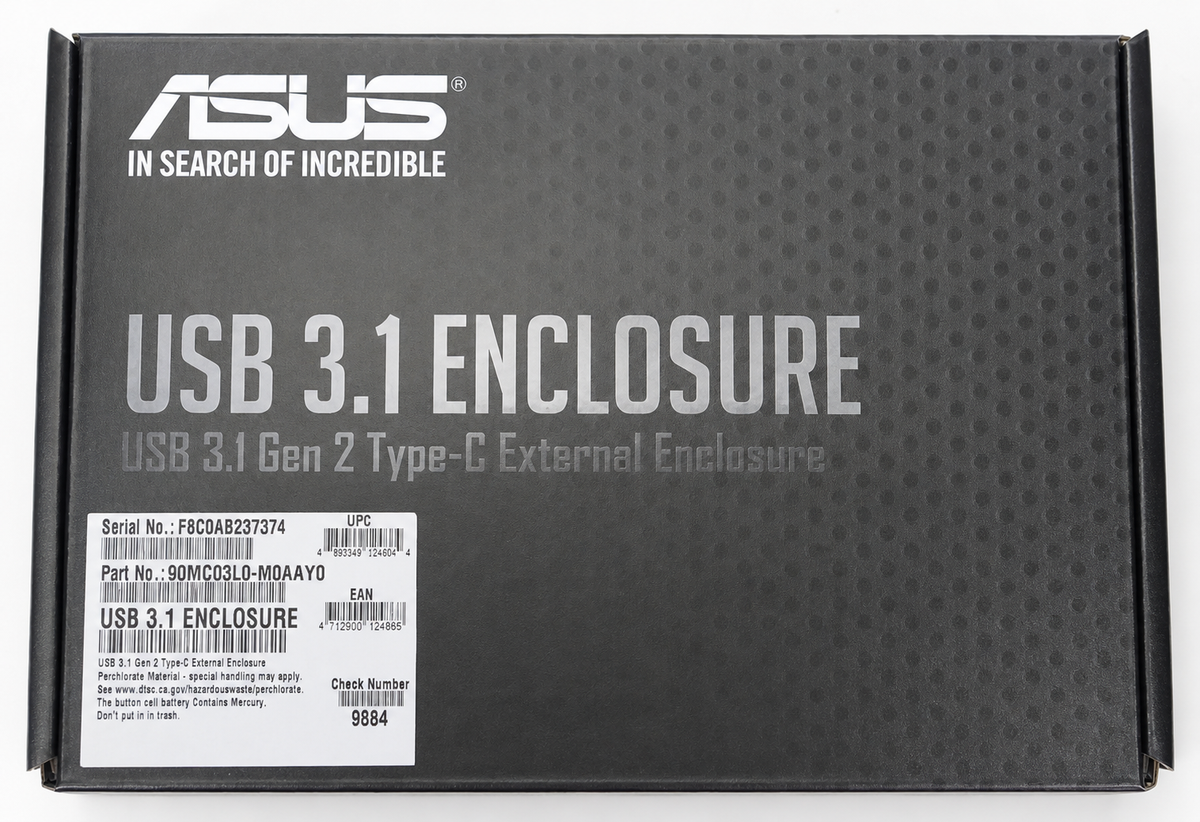 ASUS 512GB External SSD USB 3.1 Gen 2 Type-C External Drive