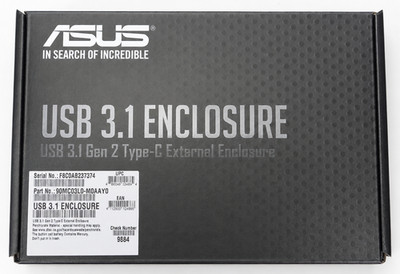 ASUS 512GB External SSD USB 3.1 Gen 2 Type-C External Drive Enclosure