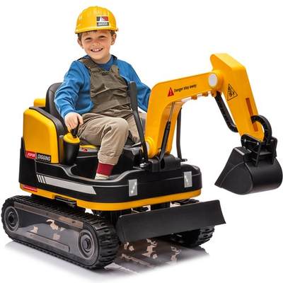 #ad #ad 2 IN 1 Electric 12V Battery 360° Kids Ride On Excavator Bulldozer Remote Yellow $299.99