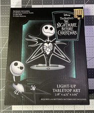 Disney The Nightmare Before Christmas Light Up Tabletop Art Tim Burton Brand New