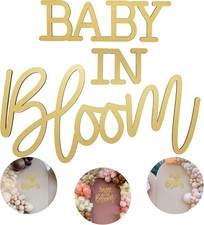 Wooden Baby in Bloom Sign - Baby Shower Party Gender Reveal Girl or Boy Decor...