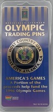 1996 Atlanta Olympics DARE TO DREAM XXVI OLYMPIAD Oval Hat Pin Lapel Pin