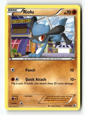 Pokemon Karte Riolu Normal LP Legendäre Schätze Uncommon 79/113