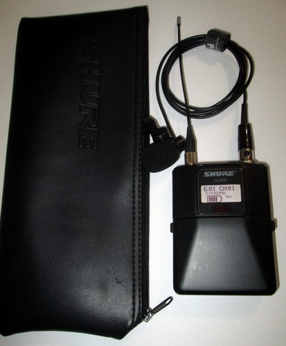 used SHURE Authentic ULXD1-H50 534-598 MHz WL185 Wireless Bodypack Transmitter