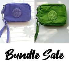 Green Color Small Wallet or Cosmetic Wristlet