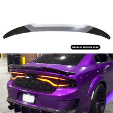 For 2015-2023 Dodge Charger Srt Rear Upper Spoiler Wicker Bill Black 3pcs Kit Bk For 2015-2023 Dodge Charger Srt Rear Upper Spoiler Wicker Bill Black 3pcs Kit Bk