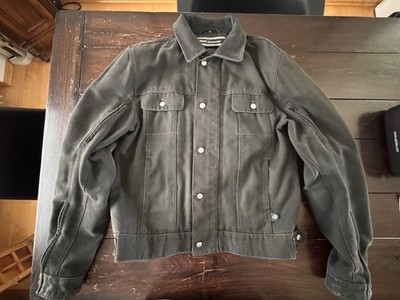 BMW New Denim Motorrad Jacke Schwarz Größe 56