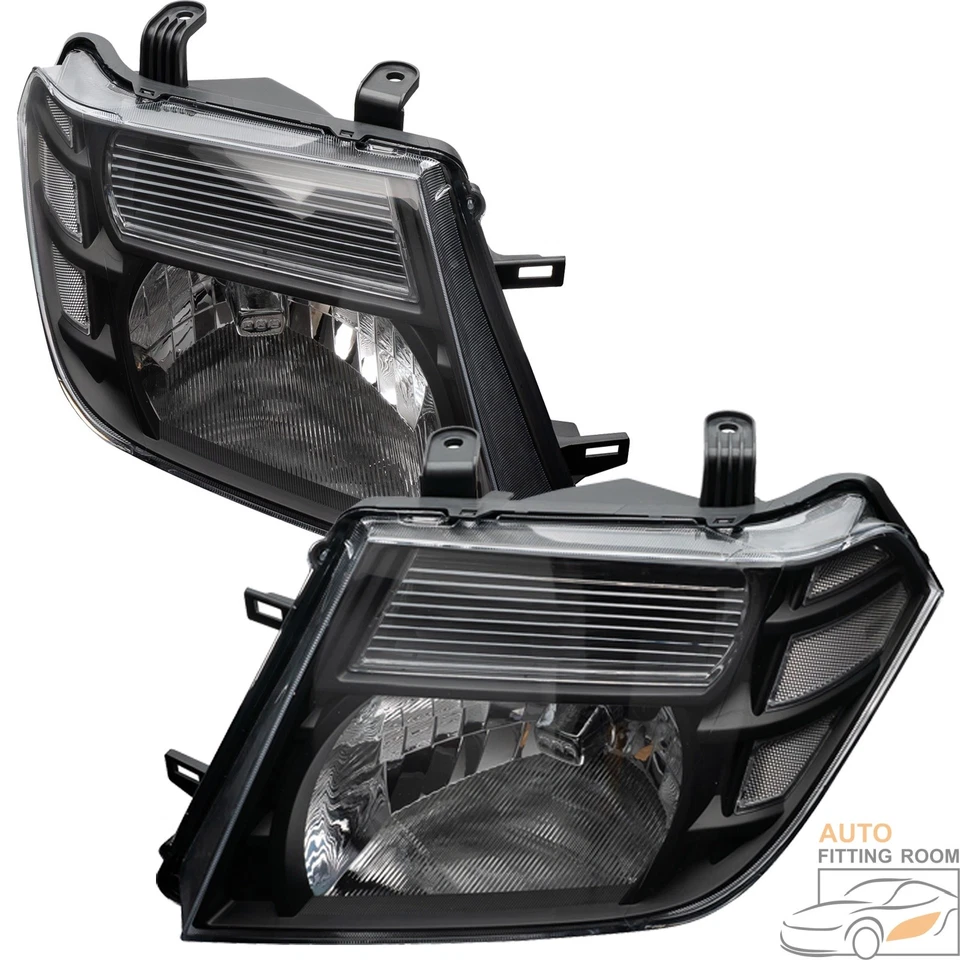 Headlights Assembly For Nissan pathfinder 2008-2012 Black Housing Headlamp L&H - Image 2 of 4