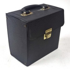 Vintage 7" Singles Schallplattenhalter Etui Mit Pr&auml;gdesign &ndash; 20 x 20 x 12 cm